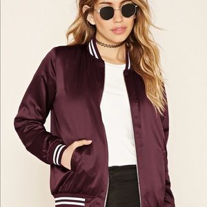Forever21 Maroon Bomber Jacket